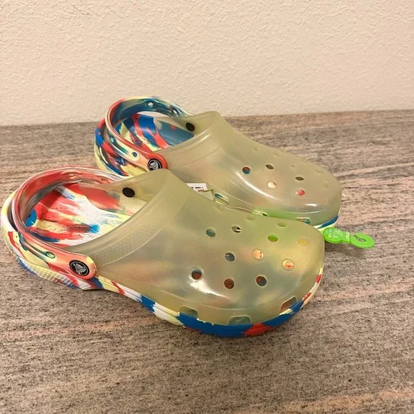 Tie Dye Mens 10 Crocs Crocs Multi Classic Tie-Dye Graphic  display picture 1